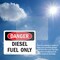 Signmission Diesel Fuel Only Danger Sign, Vinyl Decal, 10in W x 7in L, 2PK OS-2PACK-DS-D-710-L-2060 - alternate 3